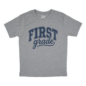 Youth Funny T Shirt 1st Grade Varsity Letters School Tee For Kids